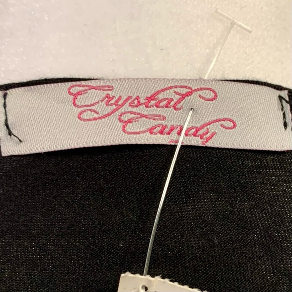 Crystal Candy | NWT Surplice Top Mini Dress with Pockets Black & Gray Size S - Picture 11 of 12
